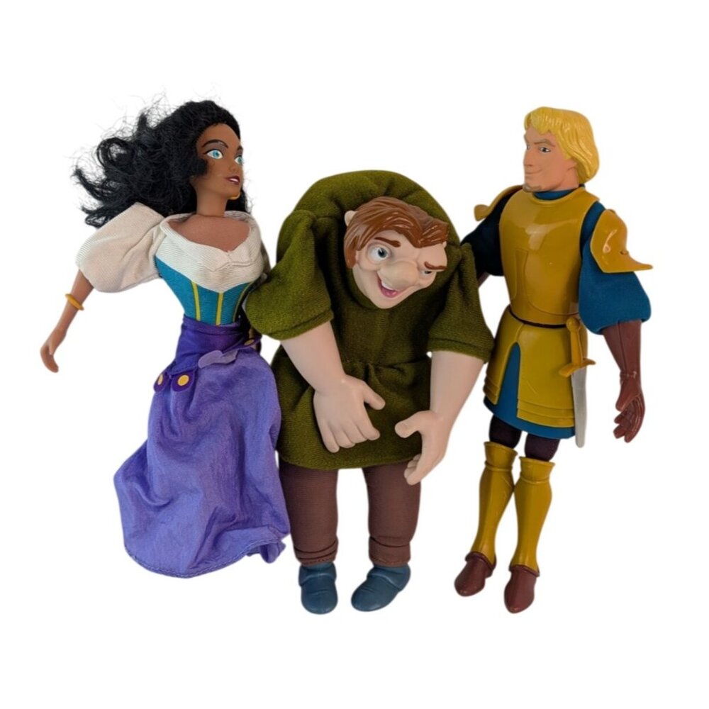 Disney Hunchback of Notre Dame‎ Quasimodo Esmeralda Phoebus Puppets Burger King